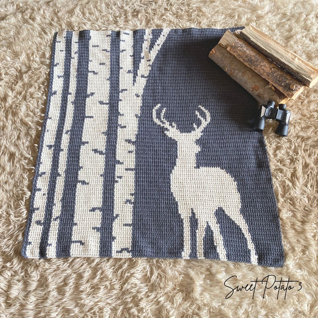 Read more about the article Among the Aspens – Crochet Deer Blanket
