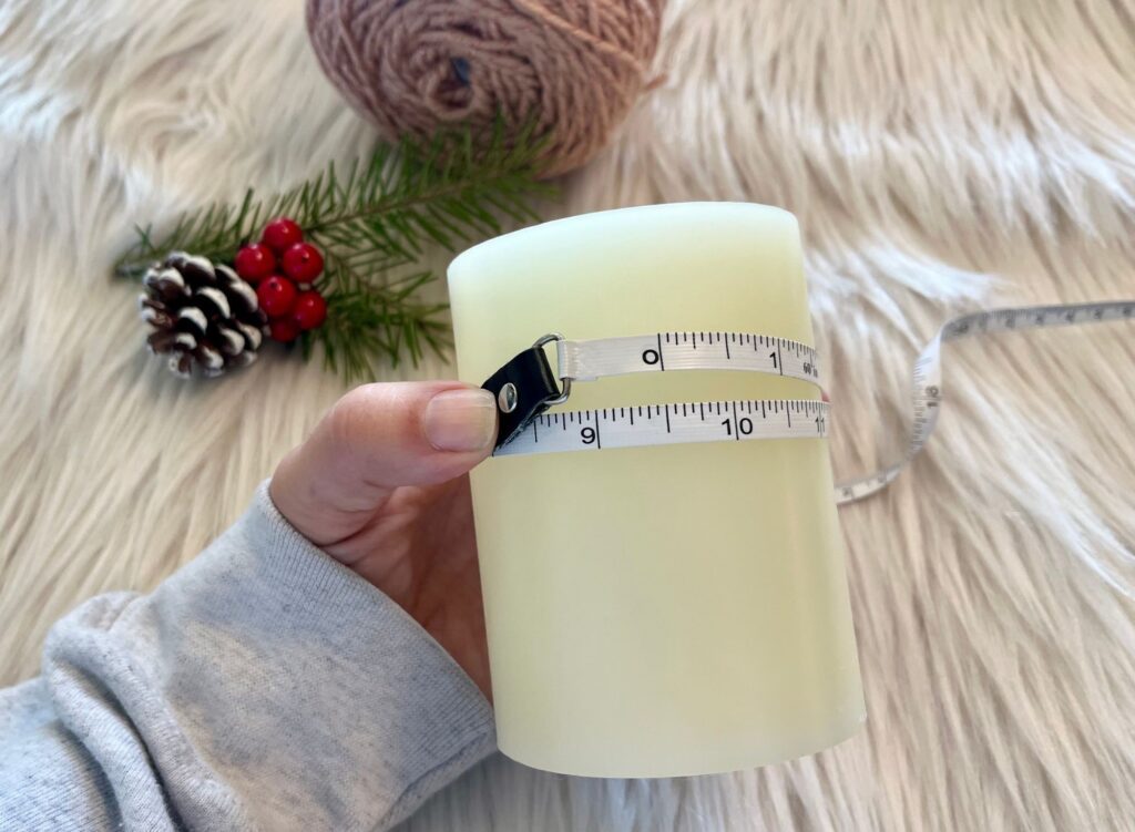 Simple Candle Wrap measurement