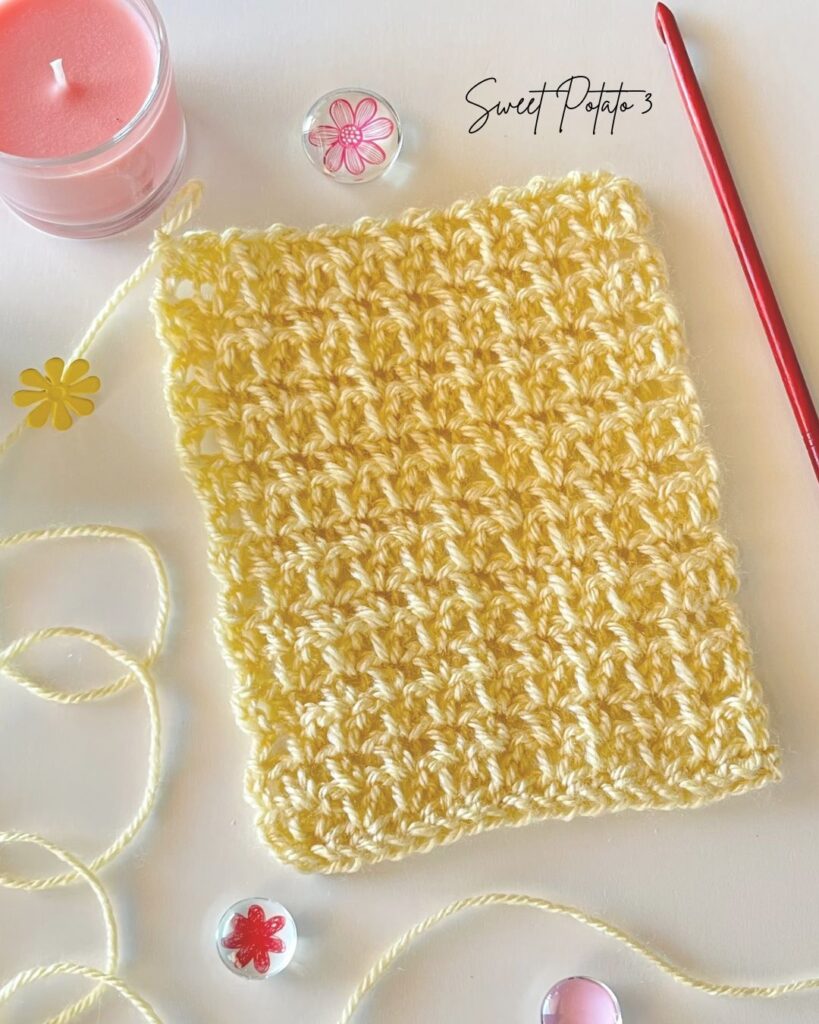 Extended Single Crochet Stitch Combo