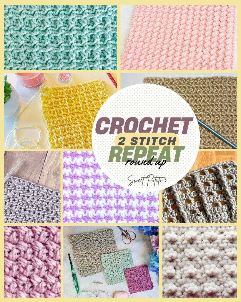 2-stitch-repeat-Blog-Hop-819x1024 10 Easy Crochet Stitches with Simple 2-Stitch Repeats