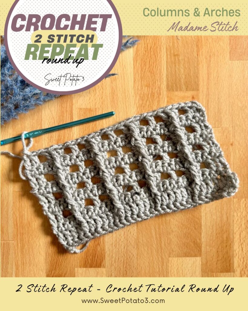 Feb-28-Madame-Stitch-819x1024 10 Easy Crochet Stitches with Simple 2-Stitch Repeats