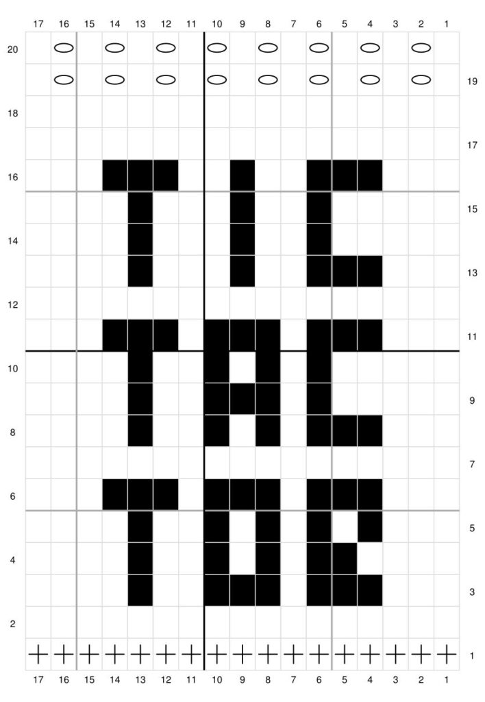 Tic Tac Toe - Stitch Fiddle