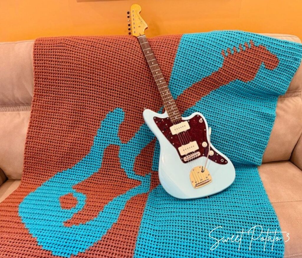 ElectricGuitar-4-1024x876 Rock On: Electric Guitar Crochet Blanket Pattern