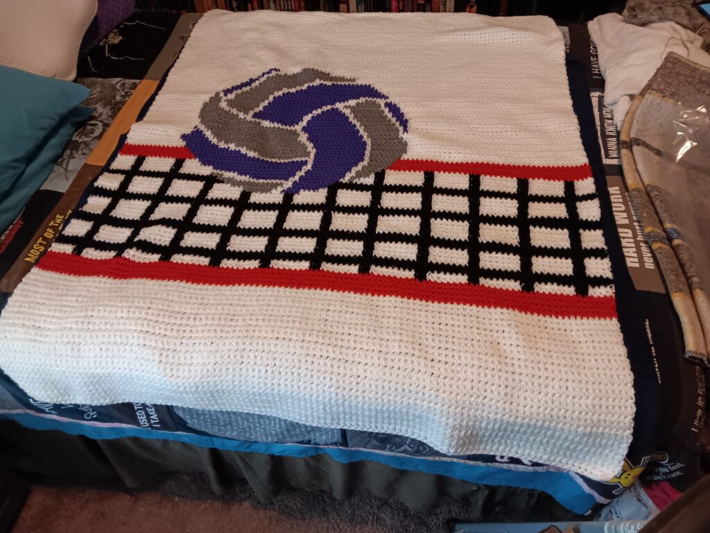 Volleyball-Blanket-1024x768 Spike It in Style: Volleyball Crochet Blanket Pattern