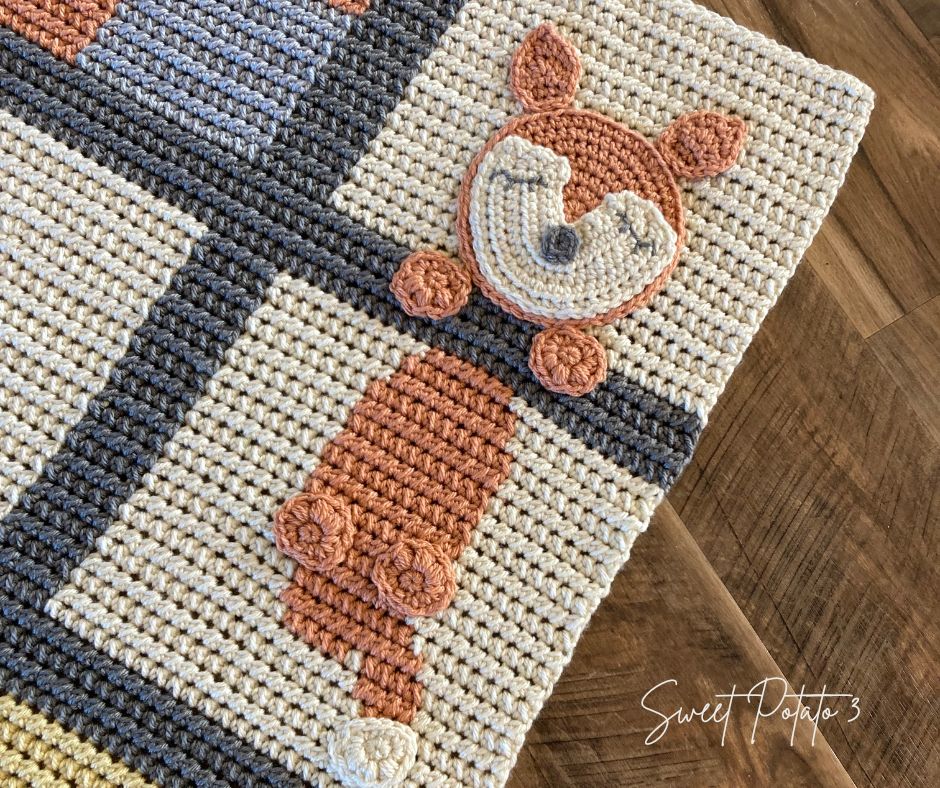 WoodlandCrittersBlock-6 A Baby Blanket Full of Woodland Charm in Crochet