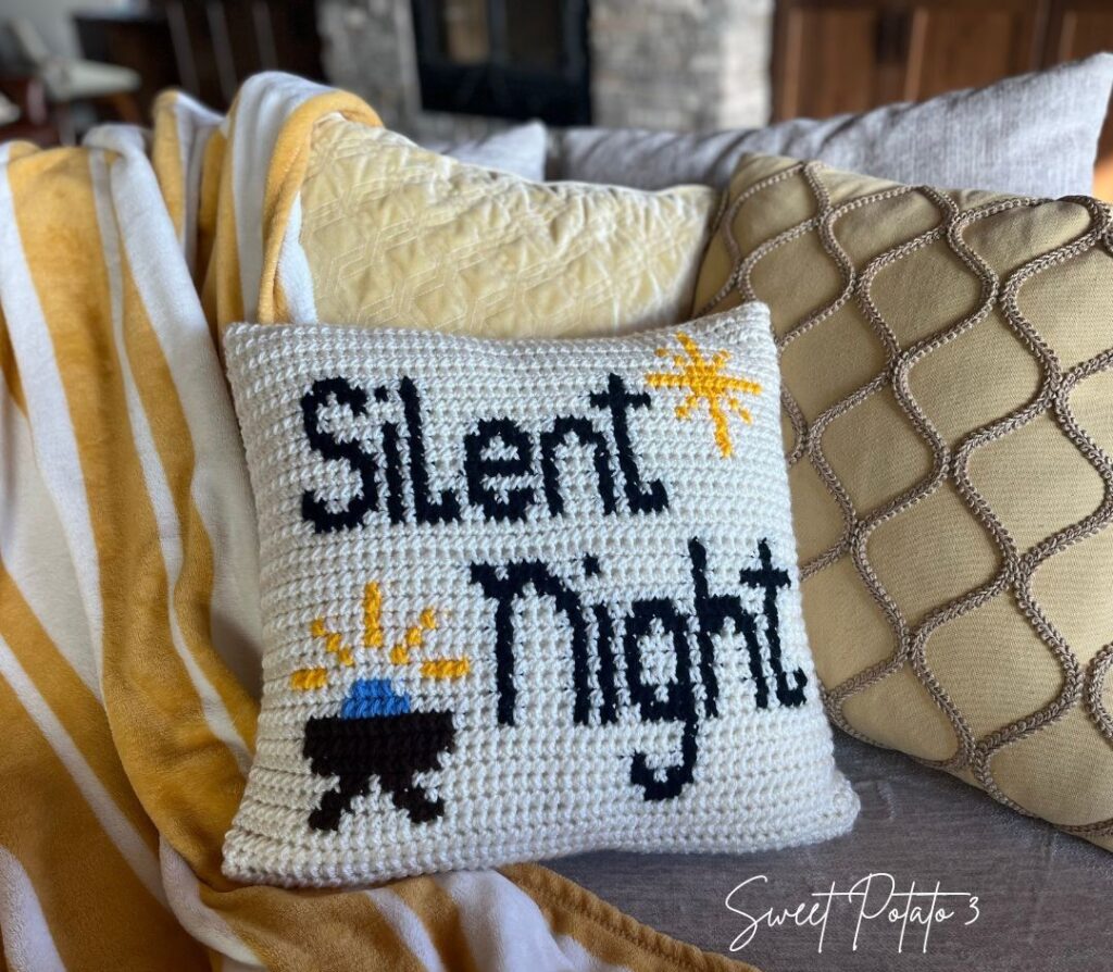 Silent-Night-Pillow-9-1024x894 Silent Night Crochet Pillow – Christian Christmas Décor