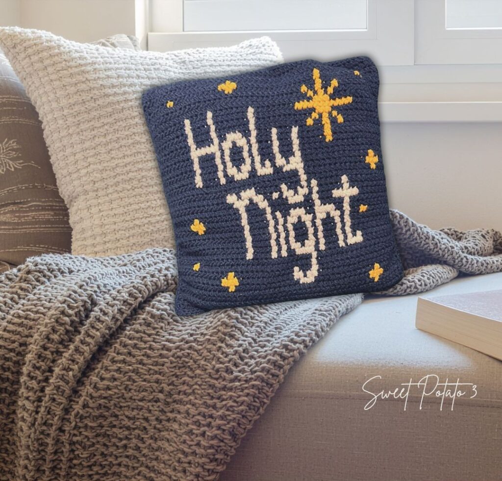 Holy-Night-Pillow-3-1024x981 Holy Night Crochet Pillow — A Peaceful Expression of the Season