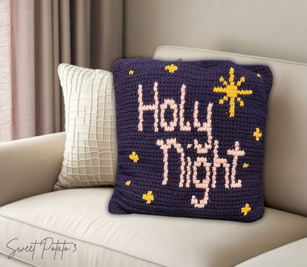 Holy-Night-Pillow-4-1024x892 Holy Night Crochet Pillow — A Peaceful Expression of the Season