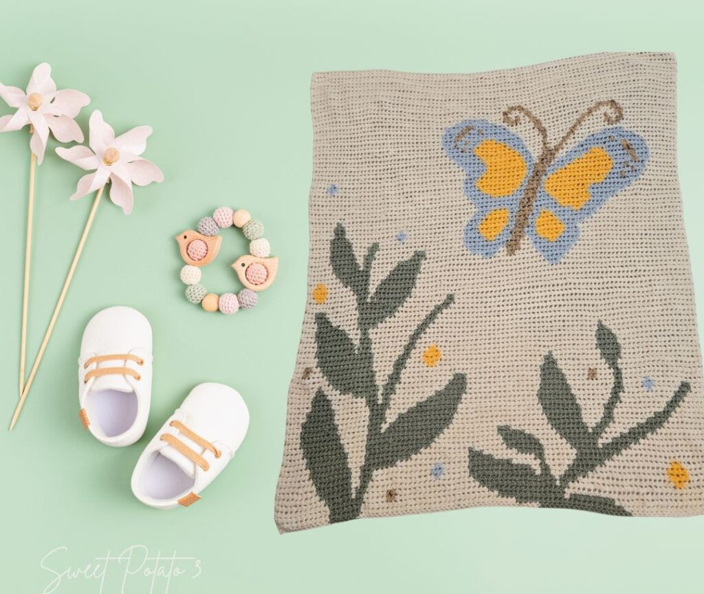 Butterfly-Charm-Blanket-1024x864 Butterfly Charm Crochet Baby Blanket