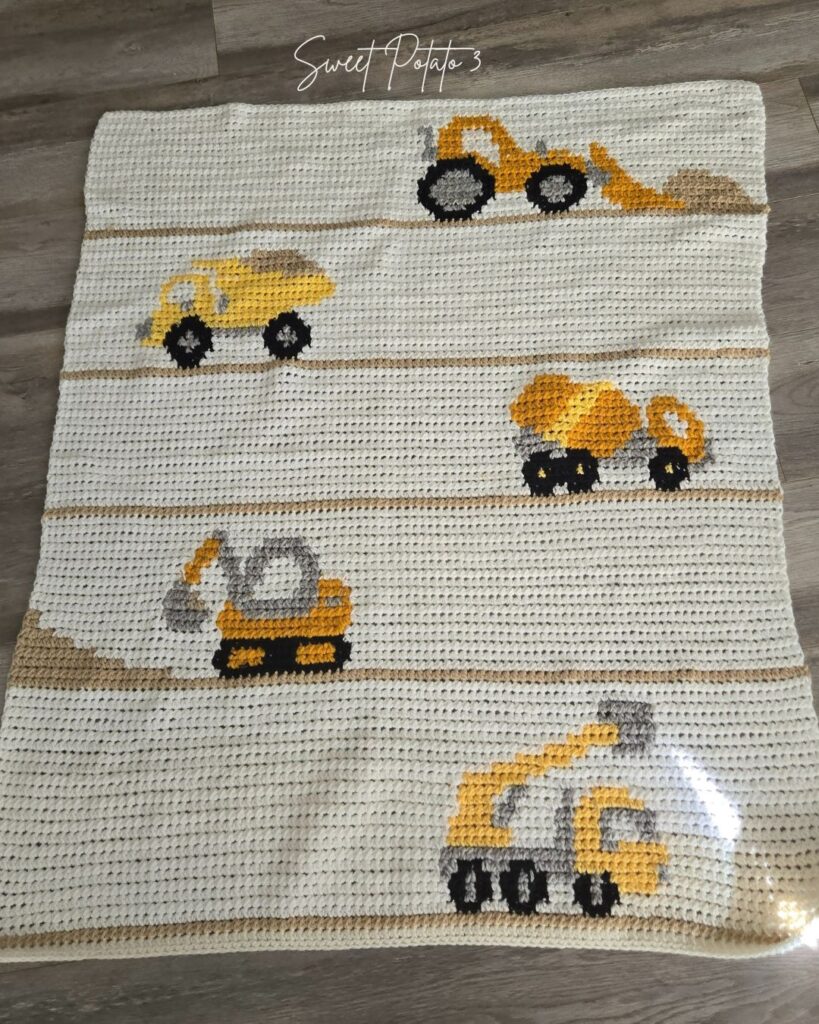 Construction-Trucks-Blanket-2-819x1024 Construction Truck Baby Blanket – For Your Little Builder