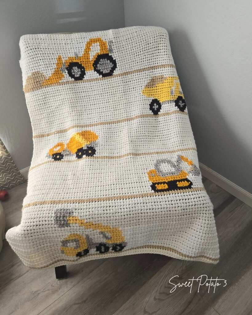 Construction-Trucks-Blanket-3-819x1024 Construction Truck Baby Blanket – For Your Little Builder