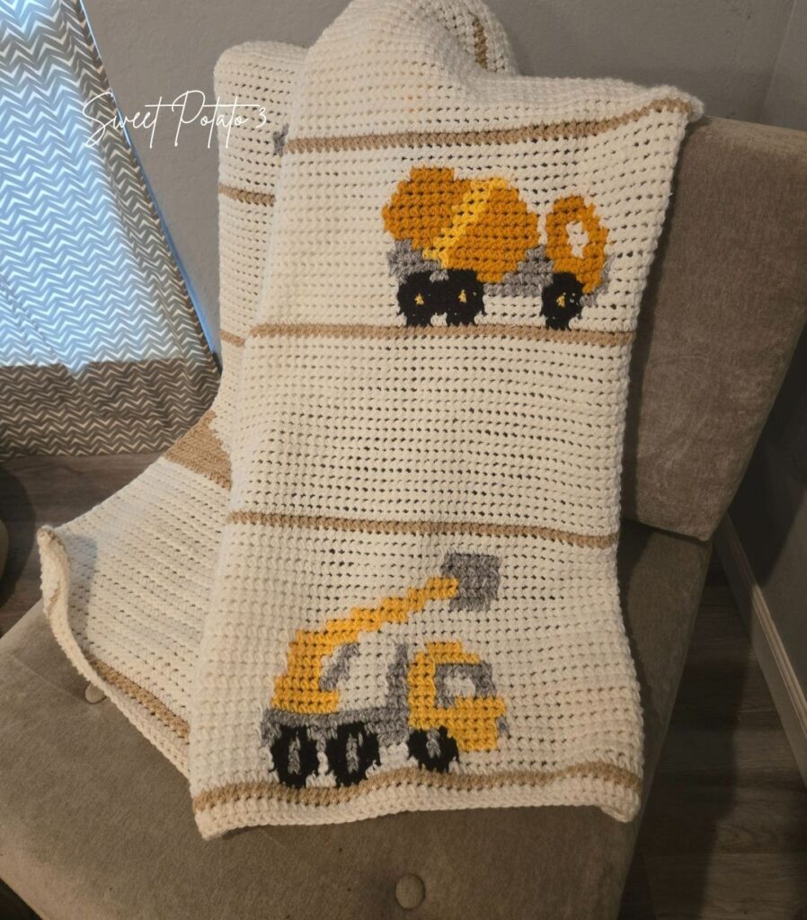 Construction-Trucks-Blanket-5-898x1024 Construction Truck Baby Blanket – For Your Little Builder