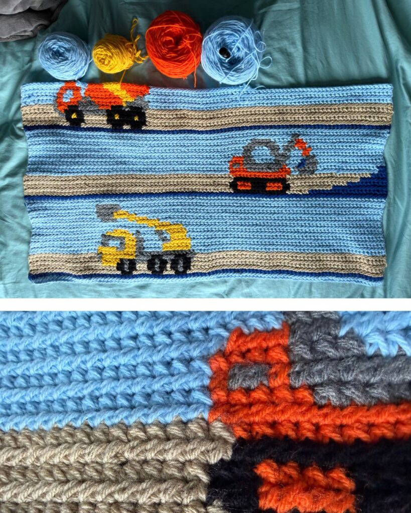 Construction-Trucks-Blanket-8-819x1024 Construction Truck Baby Blanket – For Your Little Builder