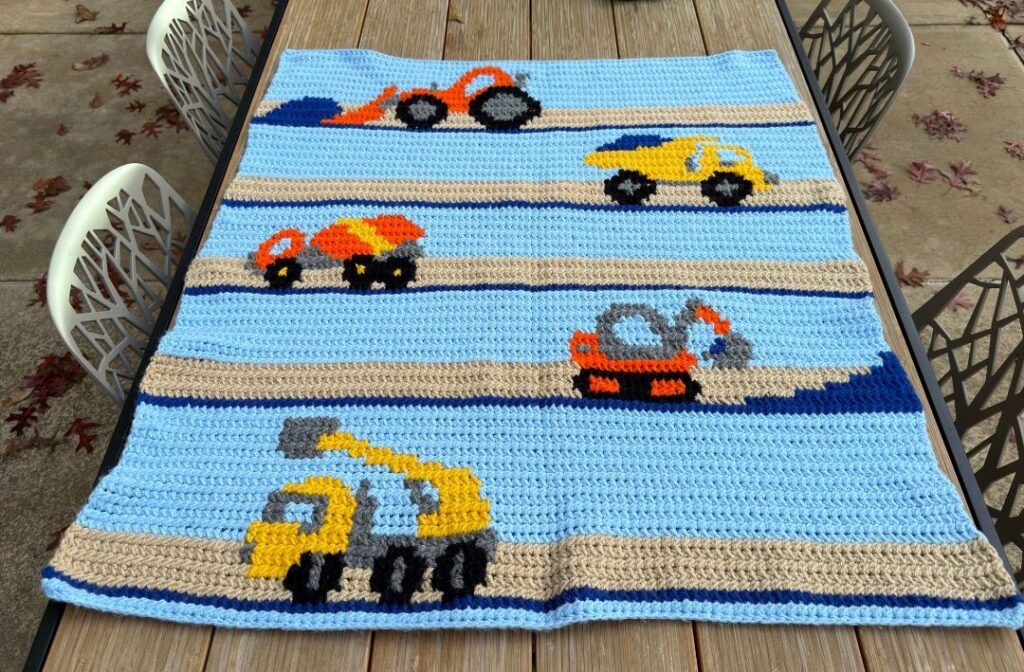 Construction-Trucks-Blanket-9-1024x672 Construction Truck Baby Blanket – For Your Little Builder