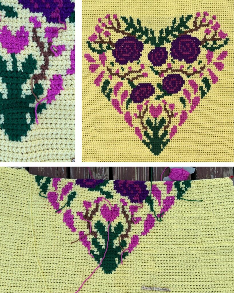 Hearts-Flowers-Baby-Blanket-7-819x1024 Hearts and Flowers Crochet Baby Blanket Pattern