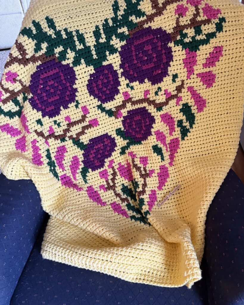 Hearts-Flowers-Baby-Blanket-8-819x1024 Hearts and Flowers Crochet Baby Blanket Pattern