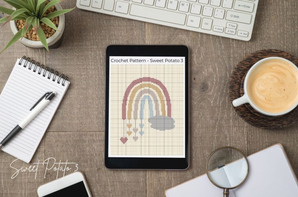 Rainbow-Boho-Blanket-1-1024x677 Rainbow Boho Baby Blanket Crochet Pattern