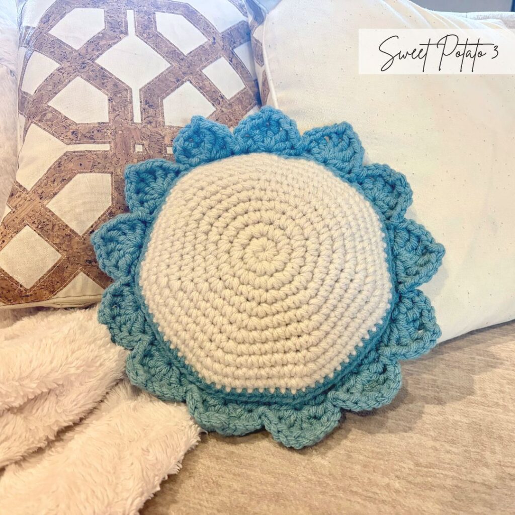 Flower-Pillow-2-1024x1024 Round Flower Crochet Pillow Pattern (Free & Easy Floral Cushion)