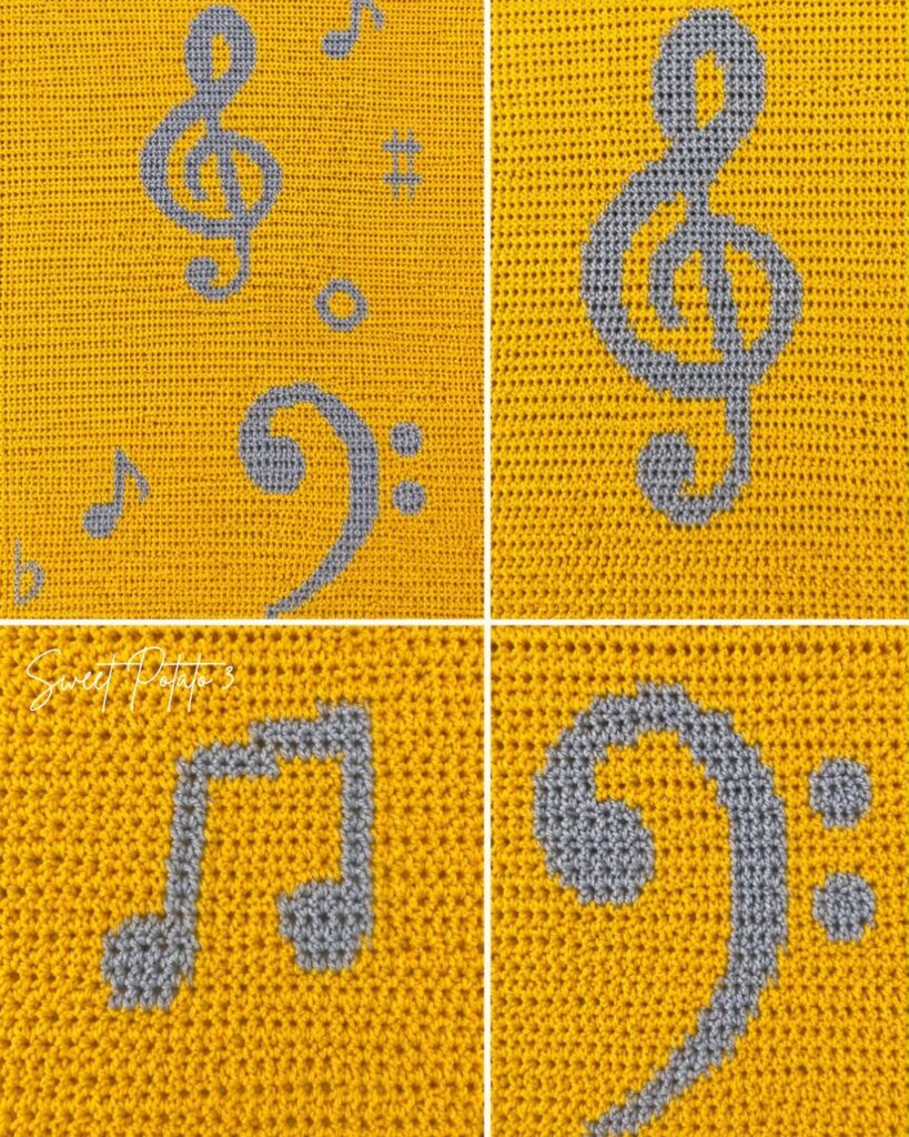 Musical-Clefs-2-819x1024 Musical Clefs Crochet Blanket Pattern