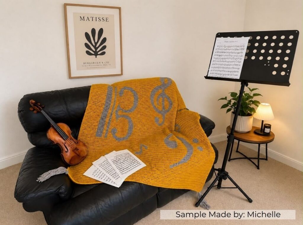 Musical-Clefs-7-1024x762 Musical Clefs Crochet Blanket Pattern
