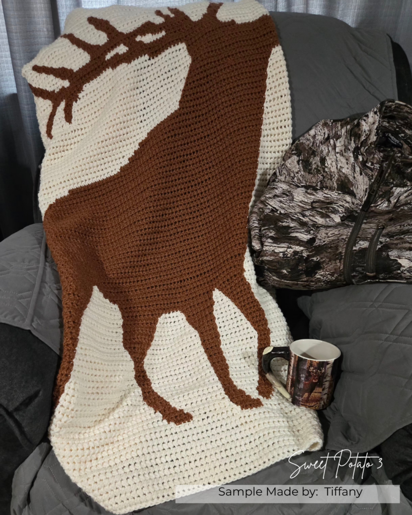 Bull-Elk-Blanket-3-819x1024 Majestic Bull Elk Crochet Blanket Pattern