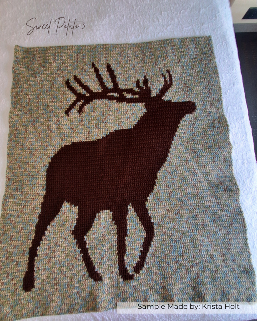 Bull-Elk-Blanket-5-819x1024 Majestic Bull Elk Crochet Blanket Pattern