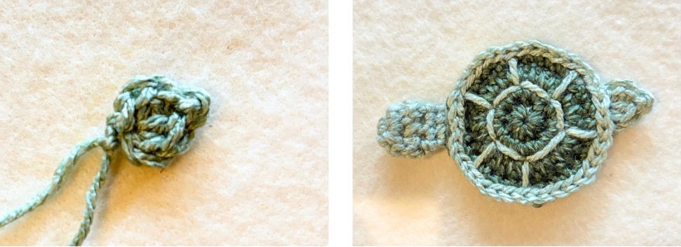 Tail Free Turtle Applique Crochet Pattern
